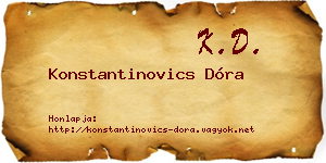 Konstantinovics Dóra névjegykártya