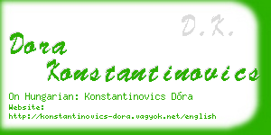 dora konstantinovics business card